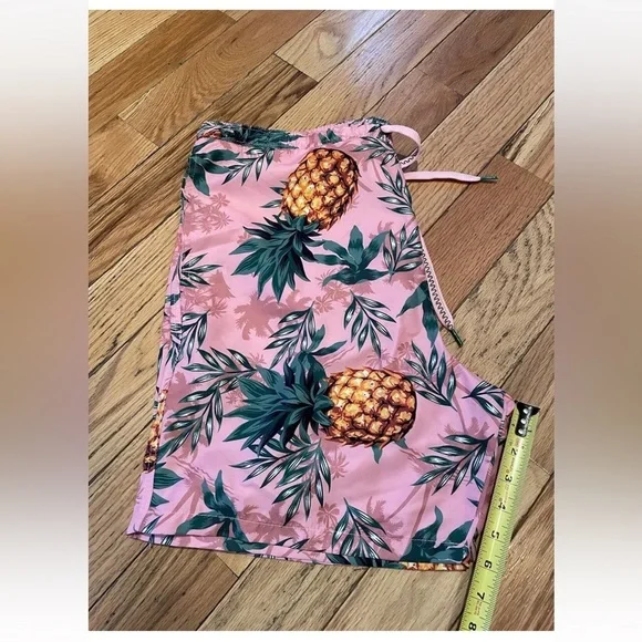 Surf Society Swimwear Pink Pineapple Board Surf Swim Shorts Men’s Size XL - Picture 12 of 14